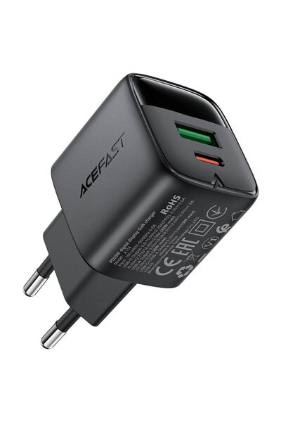 Acefast Încărcare rapidă USB Type-C 5V/3A 25W Negru