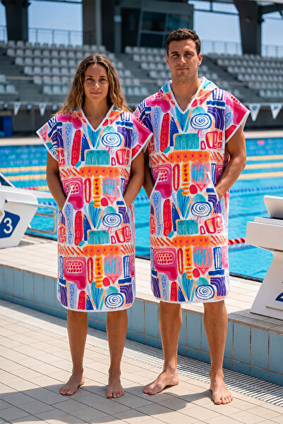 sporsuit Wave Unisex Havlu Panço Yüzücü Yarış Antrenman Havuz ve Deniz İçin K...