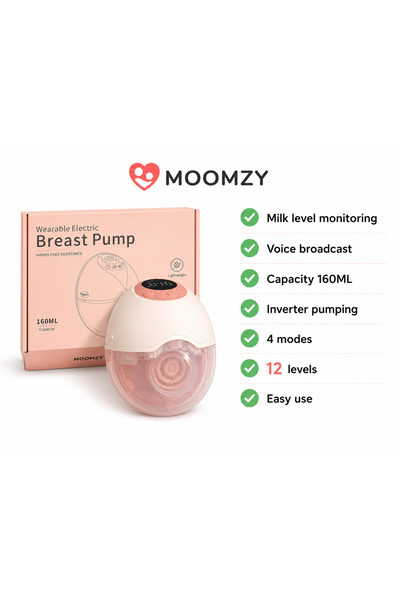 Moomzy Pompa de San Electrica SILENTIOASA, Hands-Free, PORTABILA, 12 Niveluri...