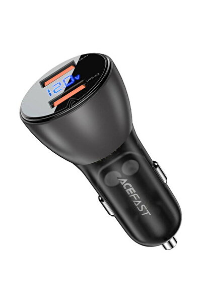 Acefast B7 45W 2x USB cu afișaj Negru