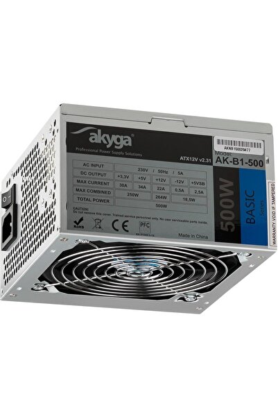 Akyga Sursă de alimentare ATX de bază 500W AK-B1-500 Ventilator 12cm P4 3xSAT...