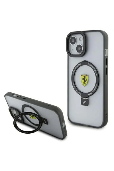 Ferrari Husă MagSafe cu Suport Inel, Colecția 2023, pentru iPhone 15 Plus / 1...