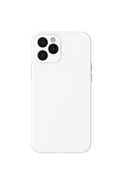 Baseus Husă de protecție din silicon lichid pentru iPhone 12 Pro Albă
