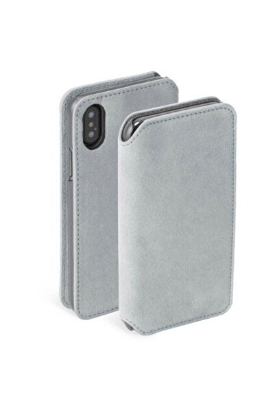 KRUSELL Broby Portofel subțire pentru 4 carduri Apple iPhone XS gri deschis