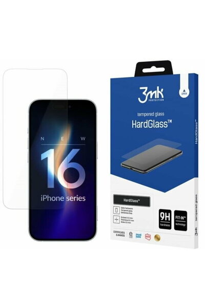 3MK Folie de protectie HardGlass pentru iPhone 16 Plus