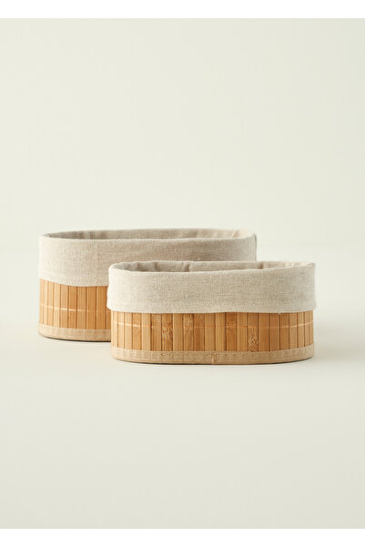 Bella Maison Bres Bamboo Organizer Box 2-Pack Natural