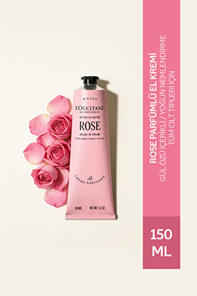 L'Occitane Rose Parfümlü El Kremi, Gül Özü İçeren Besleyici ve Nemlendirici, ...