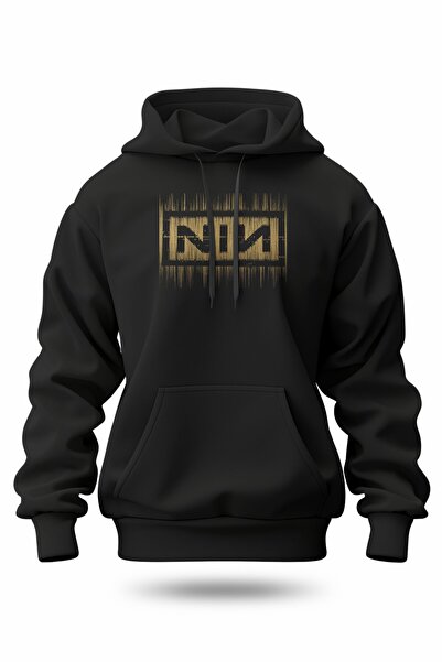 buzagi tasarım ürünleri Nine Inch Nails Digital Print Hooded Unisex Sweatshirt