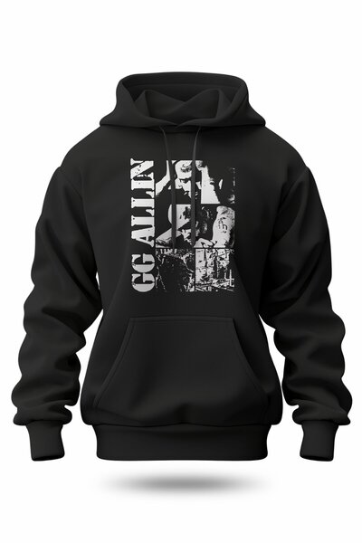 buzagi tasarım ürünleri سويت شيرت بقلنسوة للجنسين بطباعة رقمية من GG Allin