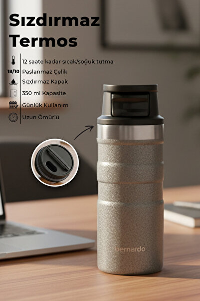 Bernardo Comfort Stainless Steel Leak-Proof Thermos 350 ml Green
