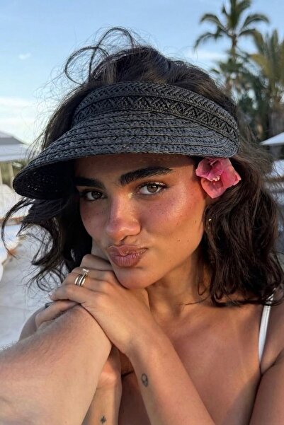 keisy قبعة نسائية من القش لتنس الكروشيه