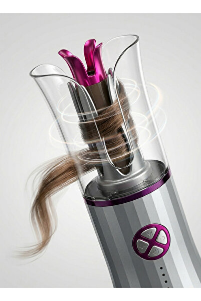 Generic Wireless Automatic Hair Curler - Portable Rechargeable Curling Iron w...