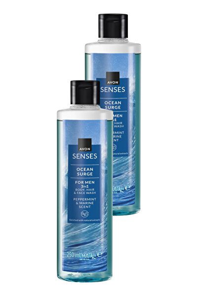 AVON Senses Ocean Surge Nane ve Deniz Kokulu Saç ve Vücut için Erkek Duş Jeli...