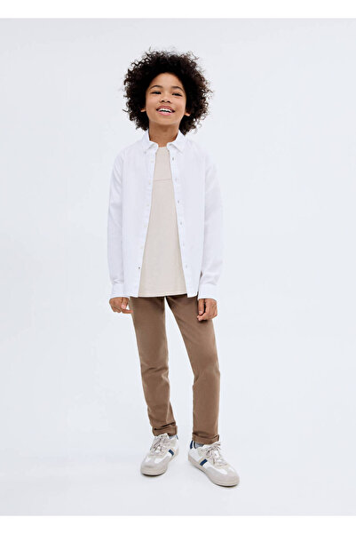 MANGO Kids Düz kesim pantolon