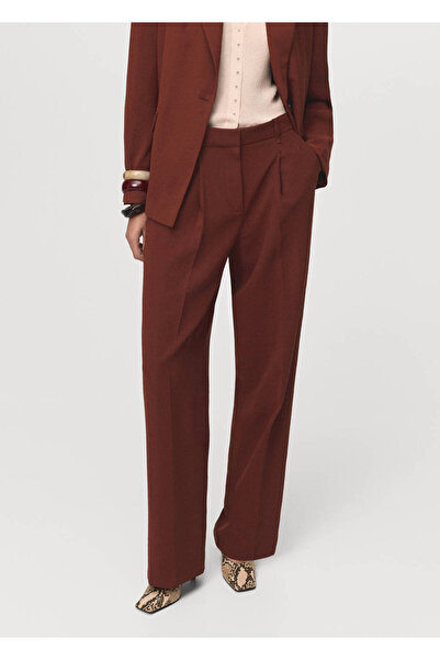 MANGO Woman Modal düz kesim pantolon