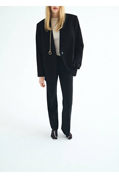 MANGO Woman Orta belli wideleg pantolon