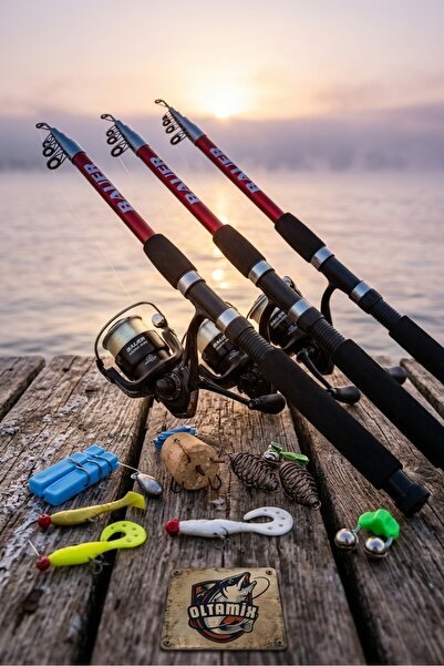 OLTAMİX Olta Takımı 3 Set Full 24 Parça Kıyı Olta Seti
