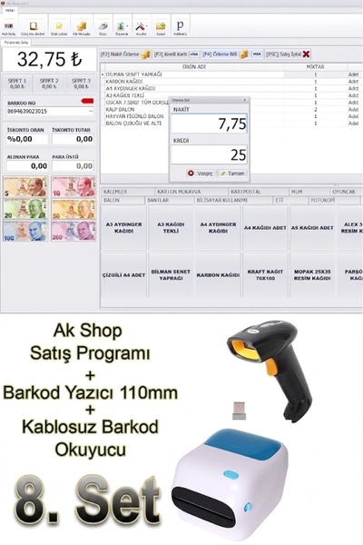 PazarTimi Barkod Satış Sistemi & Market Programı & Barkod Yazıcı & Kablosuz B...