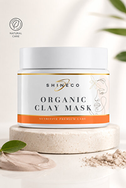 Shineco Organik Kil Maske 50ml, Siyah Nokta, Gözenek Karşıtı, Canlandırma, Be...