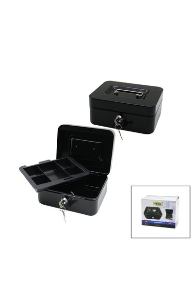 Go İthalat ANAHTARLI KÜÇÜK METAL PARA -DEĞERLİ EŞYA KUTUSU 2KAT=TEK+6 BÖLME T...