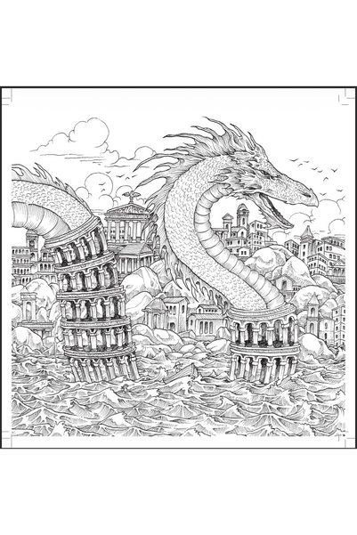 Romos Yayınları Worlds Inside the World Coloring Book for Adults