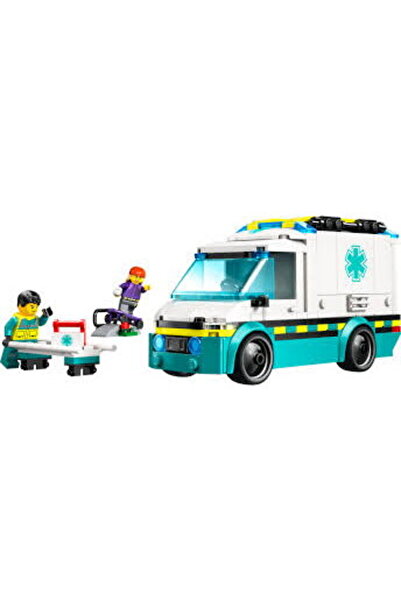 LEGO Ambulanță de Urgență Urbană 60451 Set de Construcție Jucărie pentru Copi...
