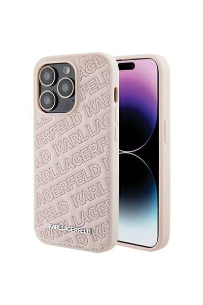 Karl Lagerfeld Husă cu model K pentru iPhone 15 Pro Max - roz
