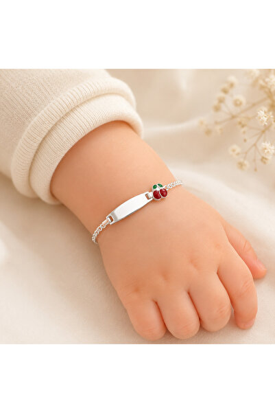 Ren silver Kiraz Figürlü 925 Ayar Gümüş Çocuk&Bebek Künyesi