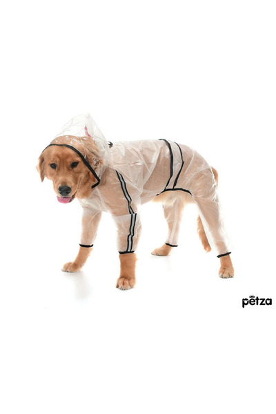 Petza Büyük Irk Paçalı Şeffaf Köpek Yağmurluk - Rinda