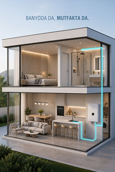 Veito Flow E9 Merkezi Sistem Şofben 9000 W - Güneş Su Isıtma Sistemine Uyumlu