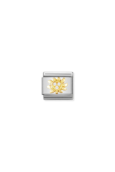 NOMİNATİON Composable Classic Fun In Stainless Steel With 18k Gold And Cubic ...