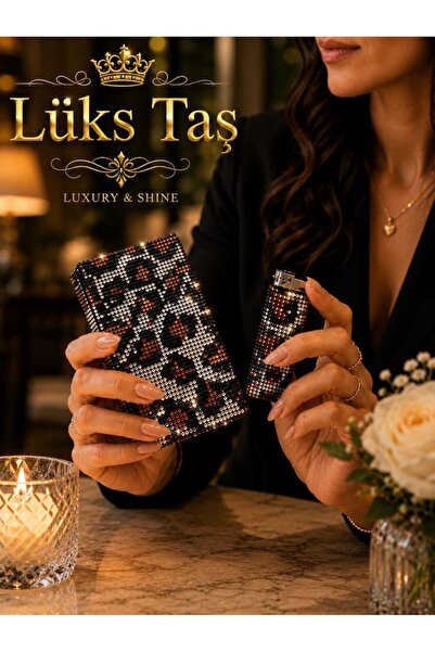 Lüks Taş Taşlı Kutu Ve Çakmak [ Kısa Slim ]