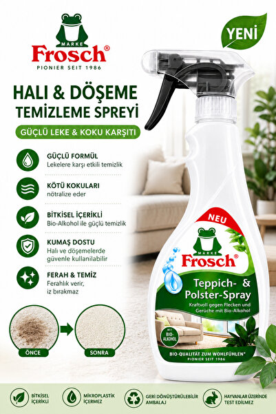 Frosch Halı ve Döşeme Temizleyici Sprey 500 ml – Leke ve Koku Giderici