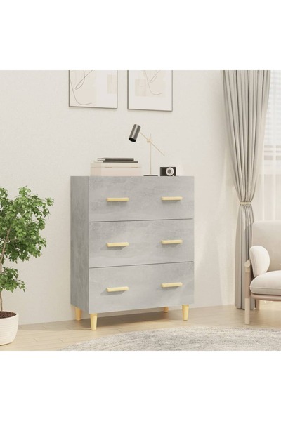 Concept Servantă, gri beton, 70x34x90 cm, lemn prelucrat