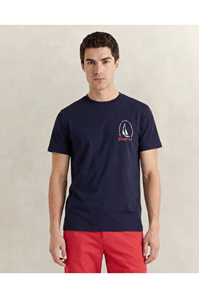 Gant Erkek Lacivert Kısa Kollu T-Shirt