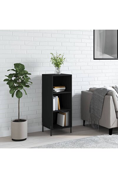 Concept Servantă, negru, 34,5x32,5x90 cm, lemn compozit