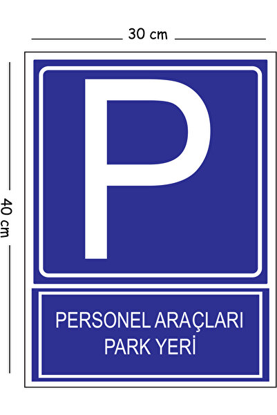 Mayeka Metal Staff Vehicles Parking Area 30X40 cm A3 Warning Work Safety Sign