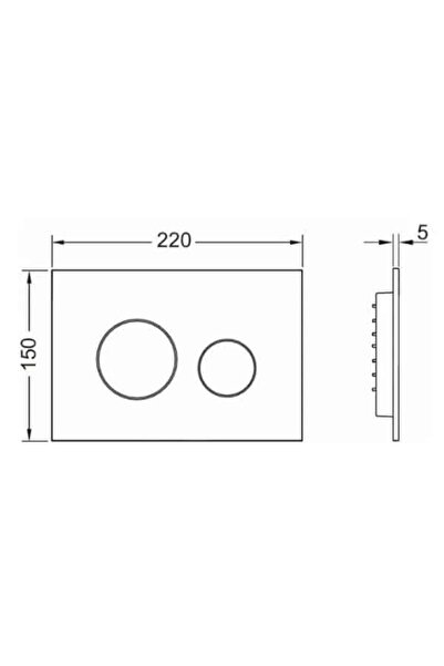 TECE Placă de acționare WC Loop crom mat, 2 trepte