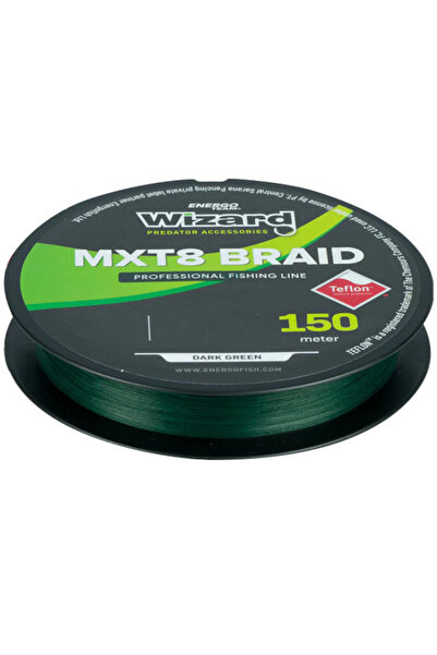 wizard Fir de pescuit textil împletit MXT8, verde închis, 0,15 mm, 150 m, 12,...
