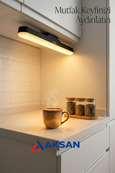 Cata CT-5249 Martı Şarjlı Manyetik Tezgah Altı Led Aydınlatma 3 Renkli Dokunm...