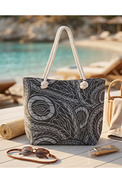 LYRA Bags & Accessories Beach Bag Large Volume with Zipper and Lining