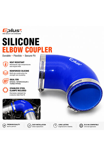 choice2 63MM EPLUS Universal Silicone Tubing Hose 90 Degrees Connector Car In...