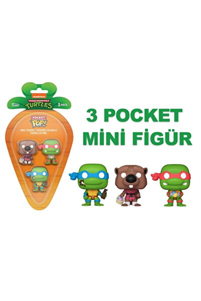 Funko 3-Pack Carrot Pocket Pop: Teenage Mutant Ninja Turtles - Leonardo, Raph...