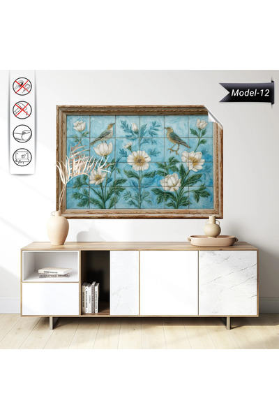Akıllı Kağıt Statik Tutunma Özellikli Tablo - Poster Çini (Model- 12)