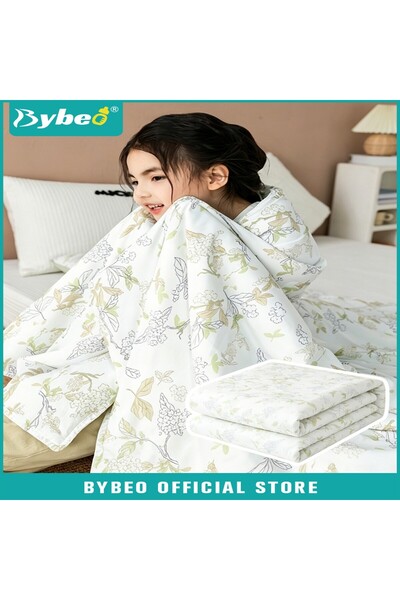 BYBEO Lightweight Baby Quilt, Soft Toddler Blanket, Kids Cooling Silk Summer ...