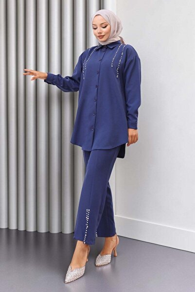 Missvalle Σετ με λεπτομέρεια Pearl Indigo 19259