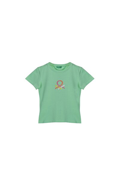 Benetton Κοριτσίστικο T-Shirt - Πράσινο