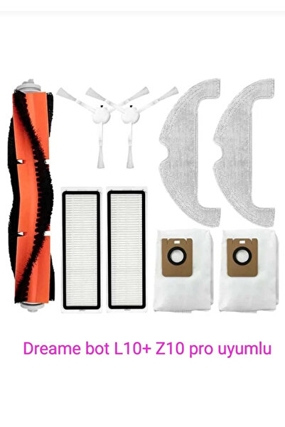 LİN GRUP Dreame Bot Z10 Pro وL10 Plus - فرشاة بديلة متوافقة مع كيس غبار الفلتر