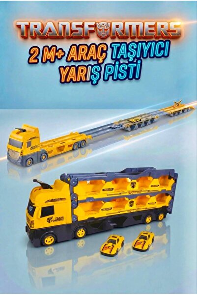 Tıfıl Toys 2 Metre Transformers Temalı 2 Metal Arabalı 24 Araç Kapasiteli Dev...