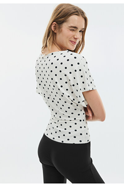 Stradivarius Short sleeve boat neck T-shirt